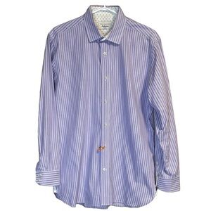 Ted Baker Endurance Striped Dress Shirt/Size 16